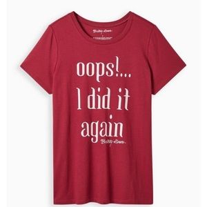 ‼️LAST CHANCE DELETING SOON‼️ Torrid CREW TEE - COTTON BRITNEY SPEARS OOPS RED